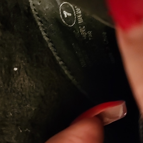 Naughty studded black faux leather zipper booties Size 7 - Picture 17 of 17